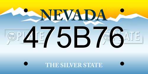 475B76 Nevada License Plate