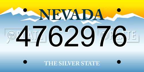 4762976 Nevada License Plate