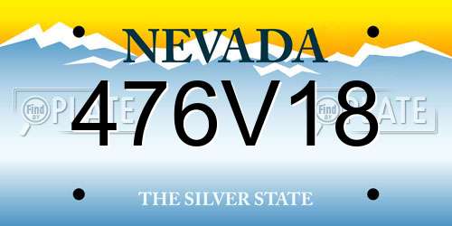 476V18 Nevada License Plate