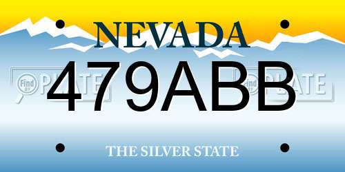 479ABB Nevada License Plate