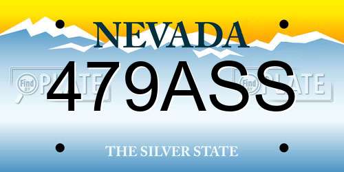 479ASS Nevada License Plate