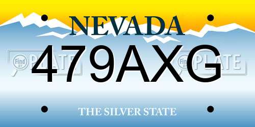 479AXG Nevada License Plate
