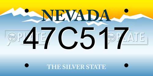 47C517 Nevada License Plate