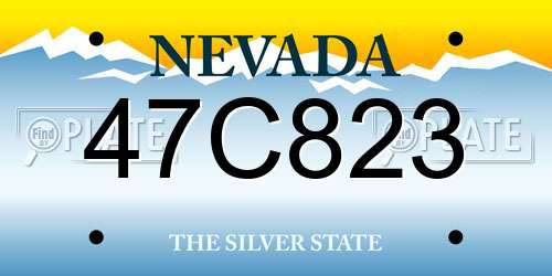 47C823 Nevada License Plate