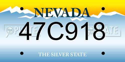 47C918 Nevada License Plate