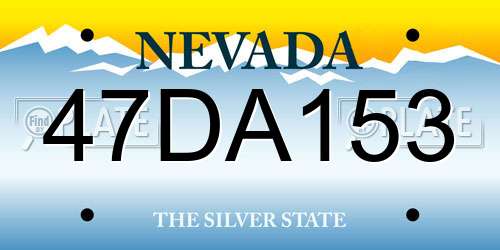 47DA153 Nevada License Plate