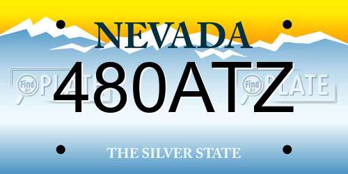 480ATZ Nevada License Plate