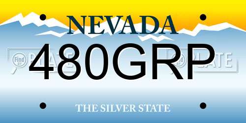 480GRP Nevada License Plate