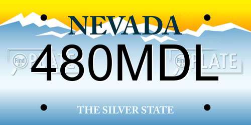 480MDL Nevada License Plate
