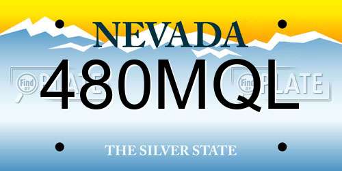 480MQL Nevada License Plate