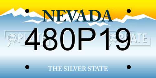 480P19 Nevada License Plate