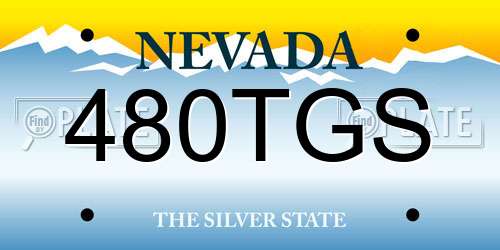 480TGS Nevada License Plate