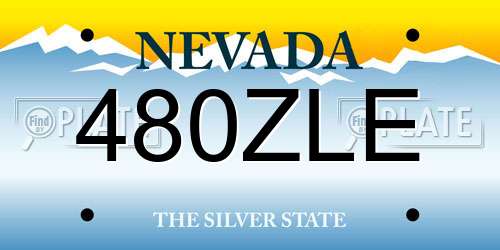 480ZLE Nevada License Plate