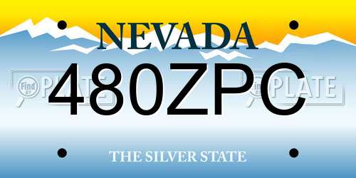 480ZPC Nevada License Plate