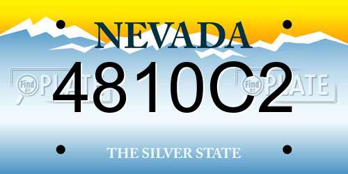 4810C2 Nevada License Plate