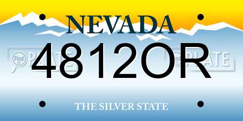4812OR Nevada License Plate