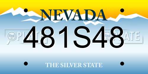 481S48 Nevada License Plate