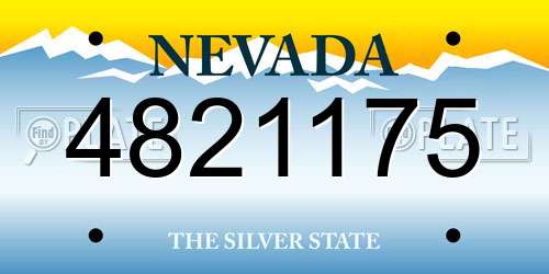 4821175 Nevada License Plate