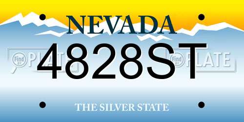 4828ST Nevada License Plate
