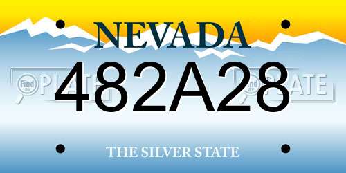 482A28 Nevada License Plate