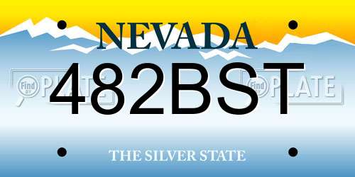 482BST Nevada License Plate