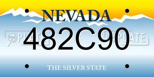 482C90 Nevada License Plate