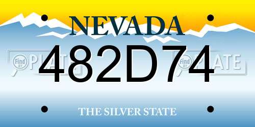 482D74 Nevada License Plate