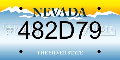 482D79 Nevada License Plate