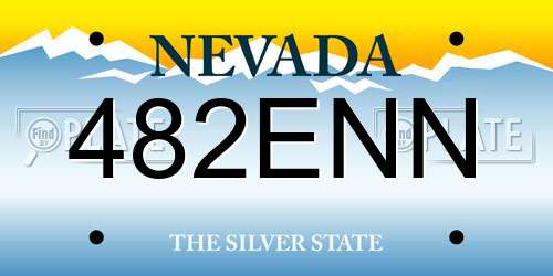482ENN Nevada License Plate