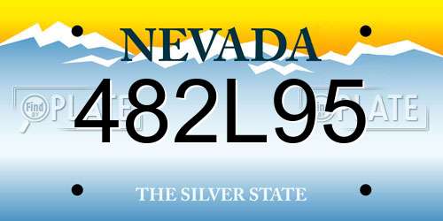 482L95 Nevada License Plate