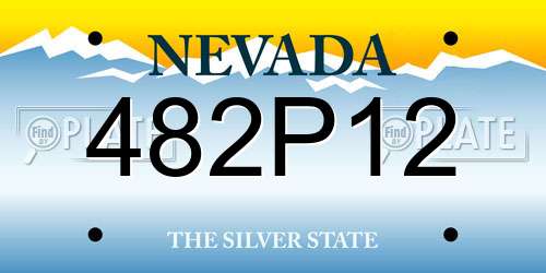 482P12 Nevada License Plate