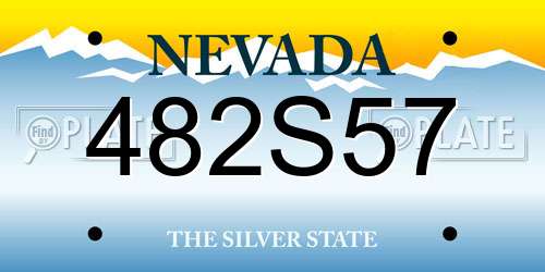 482S57 Nevada License Plate