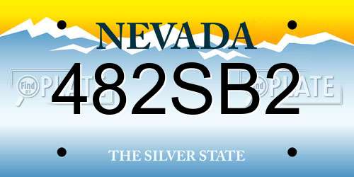 482SB2 Nevada License Plate