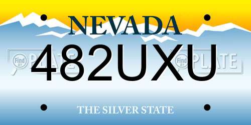 482UXU Nevada License Plate