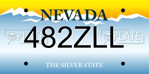 482ZLL Nevada License Plate