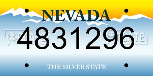 4831296 Nevada License Plate