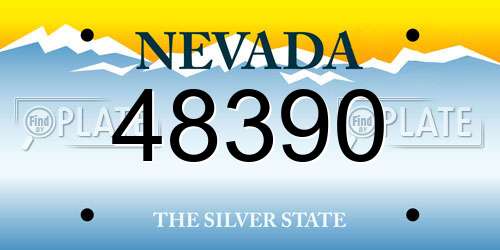 48390 Nevada License Plate