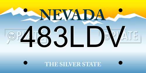 483LDV Nevada License Plate