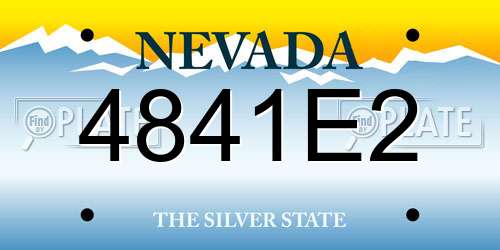 4841E2 Nevada License Plate