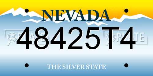 48425T4 Nevada License Plate