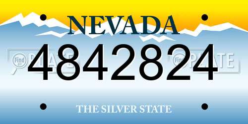 4842824 Nevada License Plate