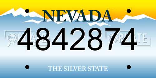 4842874 Nevada License Plate