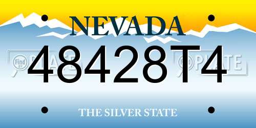 48428T4 Nevada License Plate