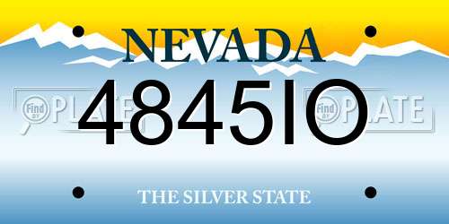 4845IO Nevada License Plate