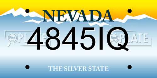 4845IQ Nevada License Plate