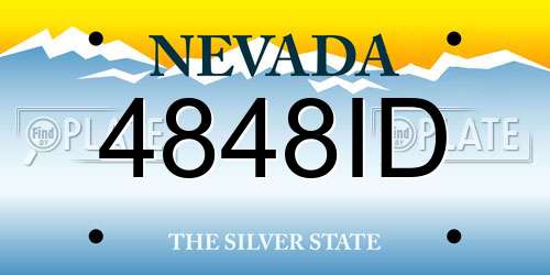 4848ID Nevada License Plate