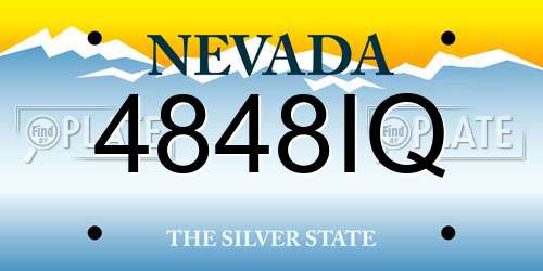 4848IQ Nevada License Plate