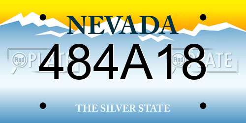 484A18 Nevada License Plate