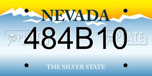 484B10 Nevada License Plate