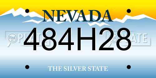 484H28 Nevada License Plate